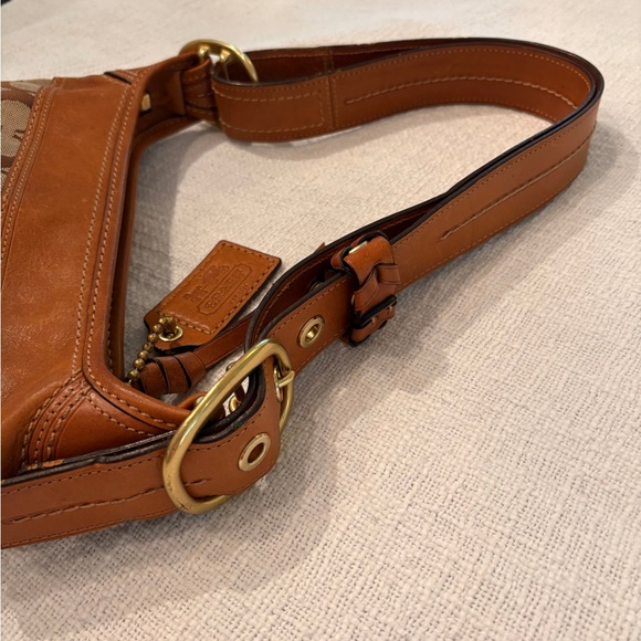 Coach Bleeker Bucket Bag Signature Monogram 1941 Tan Leather EUC Shoulder Y2K 🌟 - Picture 13 of 15